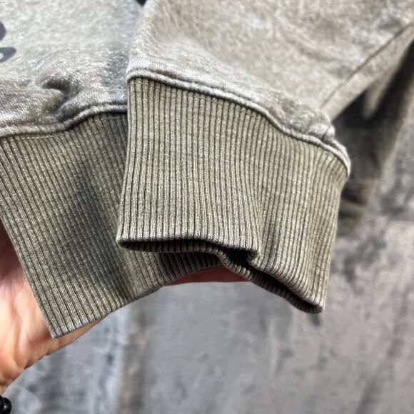 North Face Hoodie Mens Large Sweatshirt Logo Pullover Kangaroo Pockets Khaki - Picture 6 of 13